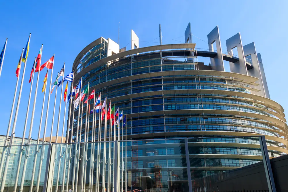 Le siège du parlement européen à Strasbourg.