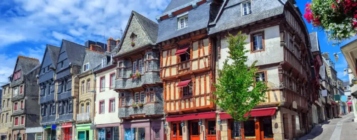 Maisons à pans de bois à Lannion.