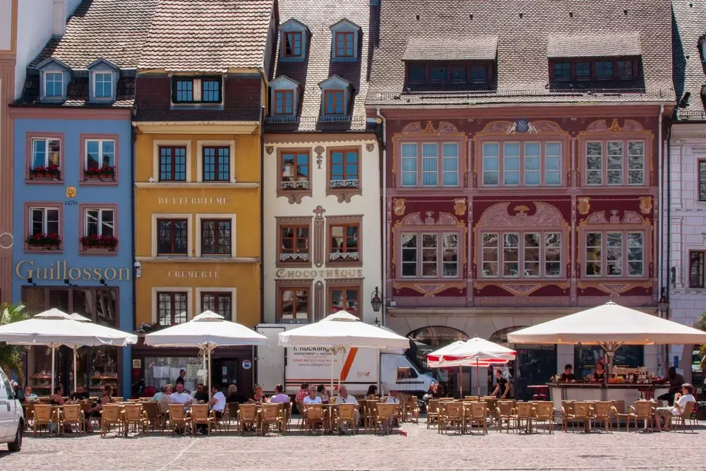 Maisons colorées à Mulhouse.